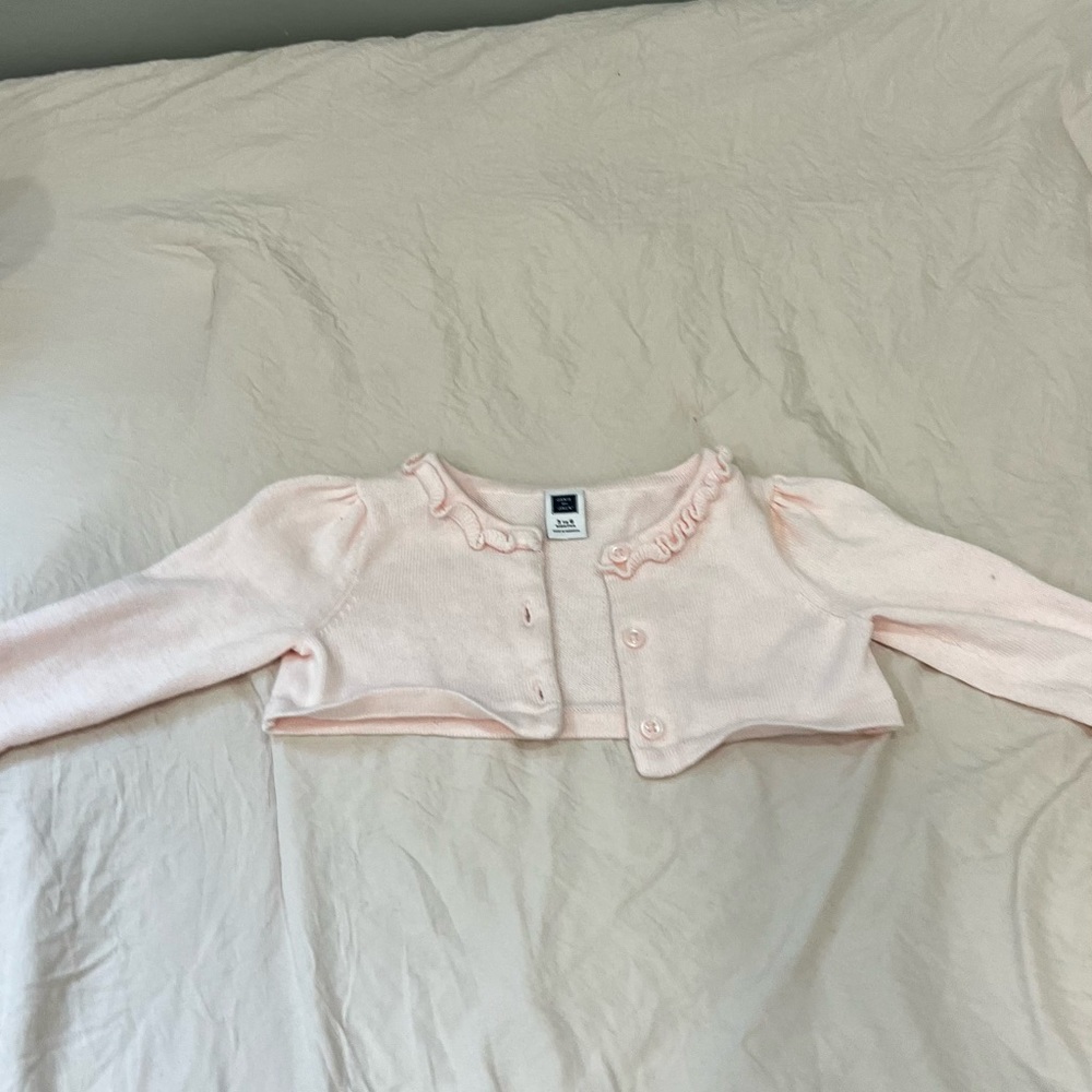 *SOLD* Janie and Jack Pink Cropped Cardigan 3-6 months